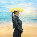 Fishing Umbrella Hat Foldable Outdoor Sun Shade Waterproof Cap (Yellow) Newly