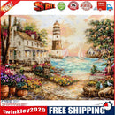 11CT Full Embroidery Kit Stamped DIY Sea Lighthouse Cross Stitch Ornaments
