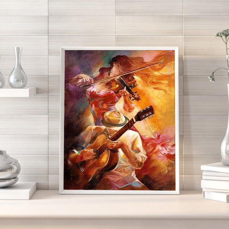 Violin Playing Oil Paint By Numbers Wall Art Posters Craft Gift Home Decor Kit