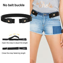 Invisible Belts - 4pcs No Buckle Stretch Belts for Jeans Pants Skirts Shorts