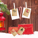Christmas Kraft Gift Tag Stickers Xmas Tree School Home Office Present Tags
