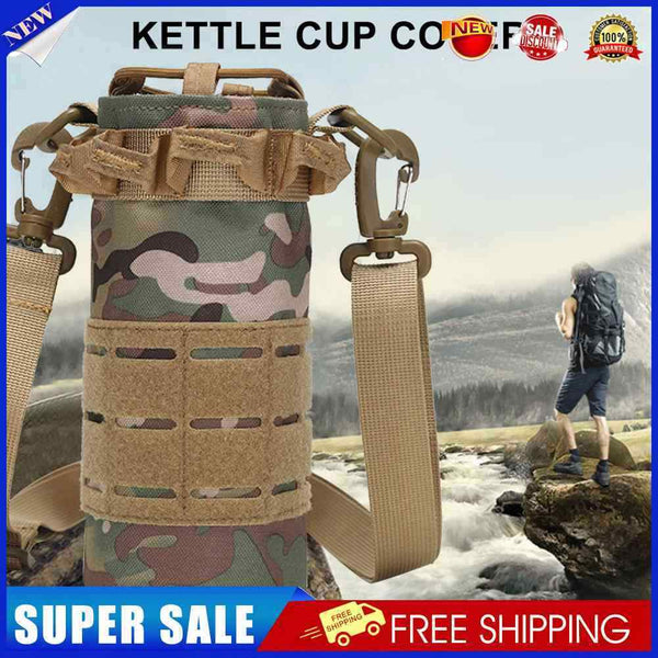 #A Water Bottle Bag Canvas Water Bottle Cover Bag for Outdoor Travel Camping Hik