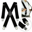 Fashion Solid Color Elastic Braces Mens Braces Suspenders Adjustable Strap Clip