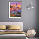 5D DIY Diamond Painting Seaside Lighthouse Full Round Drill Art Crafts Mosaic