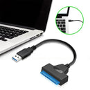 5Gbps USB 3.0 to SATA Cable 2.5 inch HDD SSD External Adapter Power Cord