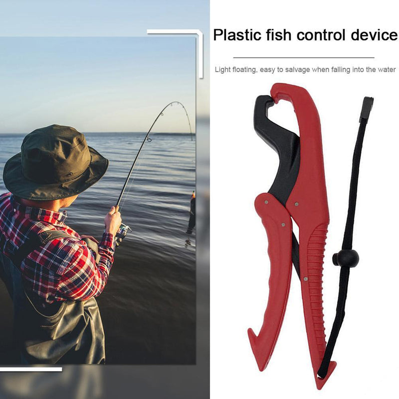 9 inch Fish Lip Controller Grip Holder Clamp Fishing Gripper Tools (Red)