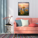 5D DIY Full Drill Diamond Painting Sunset Flowers Embroidery Craft Needlework