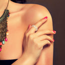 5pcs Fashion Love Heart Rhinestone Ring Star Finger Ring for Women Retro Jewelry