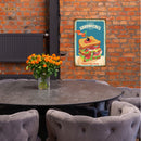 Home Weatherproof Retro Chic Food Sign Iron Painting Wall Drawing Templates