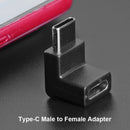 2pcs USB C Male to USB C Female Adapter Upward Downward Angled 90 Degree