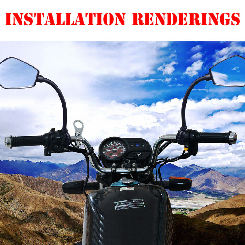 MTB Bicycle Rearview Mirror Adjustable Motorcycle Handlebar Rear View Reflector