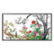 Partial Cross Stitch Flower Compete 14CT Printed Needlework Handmade Wall Art