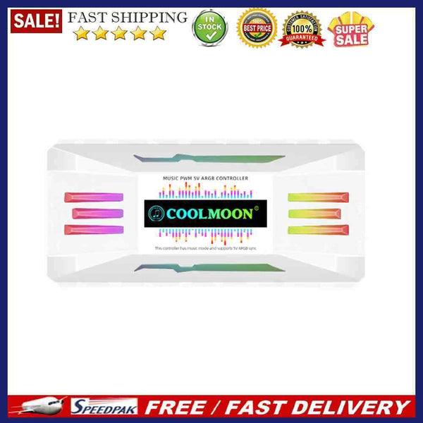 CoolMoon ARGB Controller 4 Pin PWM 5V 3 Pin Cooling Fan Wireless Remote Control