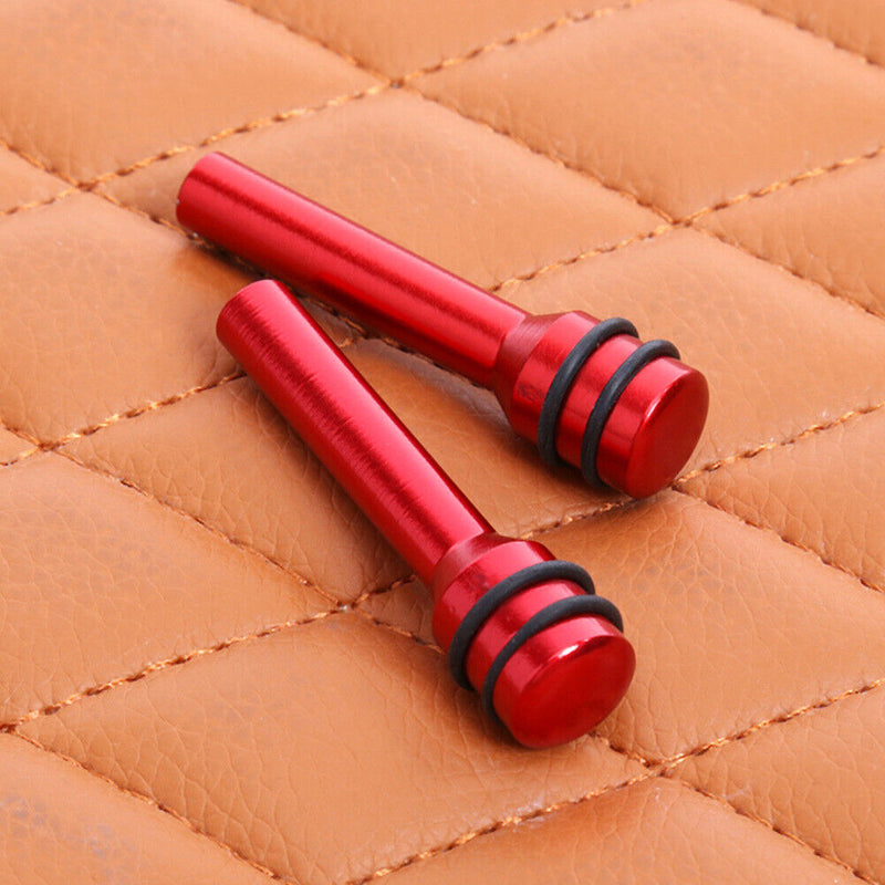 Universal Car Door Lock Knob Aluminum Alloy Door Lock Knob 2 inch (Red) Newly