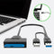USB to SATA Adapter Cable Data Converter 3.0 to 2.5''/3.5'' For HDD SSD USB:
