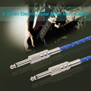 6.35mm Male to Male Audio Cable Mono Channel for Electric Guitar(1.8m)