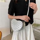 Fashion Heart-shaped Crossbody Bag Leather Women Stone Pattern Purse Handbags