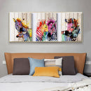 3 Zebra Oil Paint By Number DIY Animal Picture Home Decoration Gift Color Panels