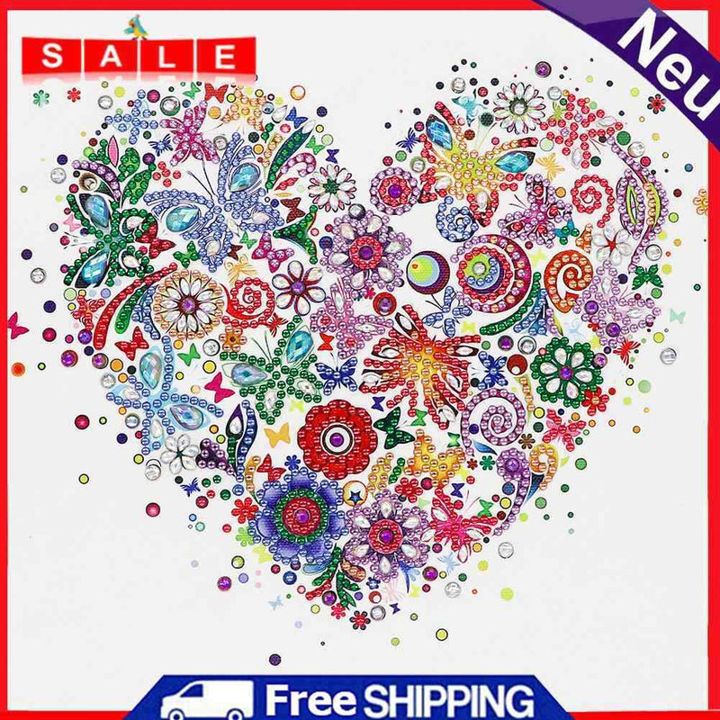 5D DIY Special Shaped Diamond Painting Heart Embroidery Mosaic Kit Home Wall Art