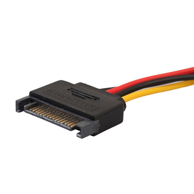 5pcs 8 inch SATA 15-Pin Male to Molex 4-Pin Female Power Cable