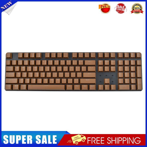104pcs Universal Mechanical Keyboard Keycap PC Bakclit Key Cap Set (Coffee)