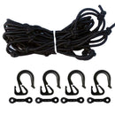 15"x15" Deck Cargo Bungee Net with Pad Eyes & Hooks Boat For Canoe Marine Q3J2