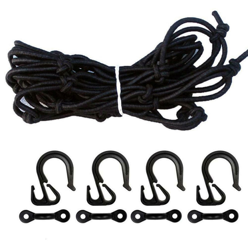 15"x15" Deck Cargo Bungee Net with Pad Eyes & Hooks Boat For Canoe Marine Q3J2