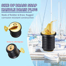 Brass Screw Compression Plug Drain for Yacht Boat Marine Plug Socket (19mm)