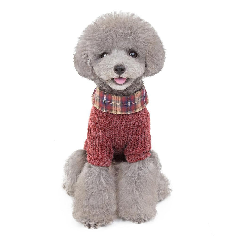 Pet Dog Cat Cute Lapel Sweater Winter Keep Warm Puppy Kitten Fashion Clothes