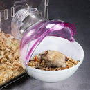 Cute Hamster Mouse Bathroom Toilet Cage Plastic Animal Bath Sand Box (Pink)