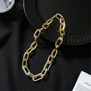 Necklace Luxury Shiny Hip Hop Inlaid Rhinestone Link Chain Cuban Necklace