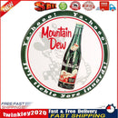 Round Metal Tin Sign Plaque Wall Wine Posters Iron Painting for Bar (B) Newly