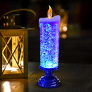 #A Night Lights 7-color Gradient LED Crystal Candles for Christmas Birthday Wedd