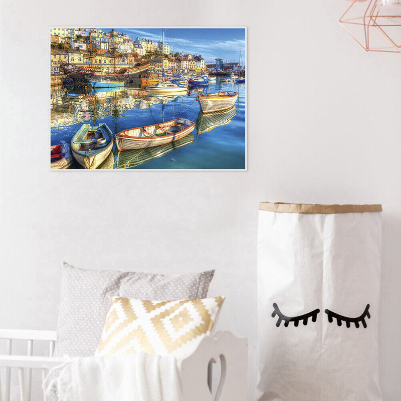 Painting By Numbers DIY Ship Hand Painted Canvas Oil Art Picture Gift Craft Kit