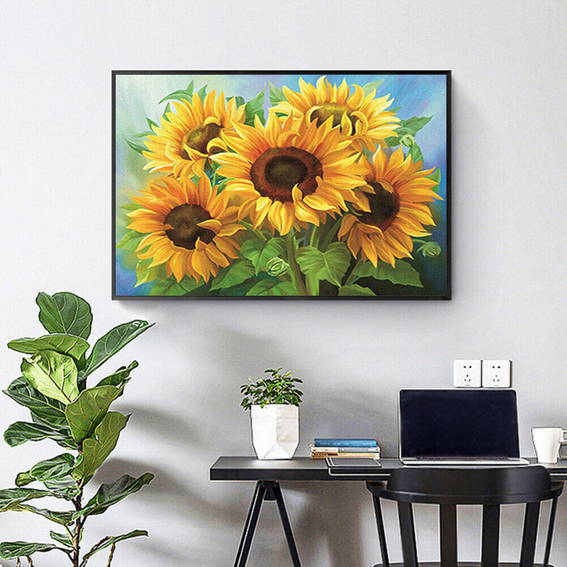Oil Paint By Numbers Sunflowers Coloring Picture Drawing L483