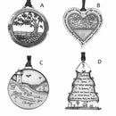 Heart Charm Christmas Memorial Ornaments Tree Memorial Pendants Hanging Pendant