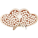 Double Heart shape Wedding guest book Decoration Rustic  Reception Table.