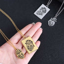Day Heart Drop Pendant Couple Necklace Couple Collares Puzzle Heart Choker