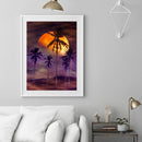 Mosaic 5D Diamond Full Painting DIY Drill Moonlight Sand Beach Round Kit Newly