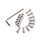 1Set /9pcs 6x6x3mm Aluminum Spacer With 9pcs M3 Screws And Wrench As Gift