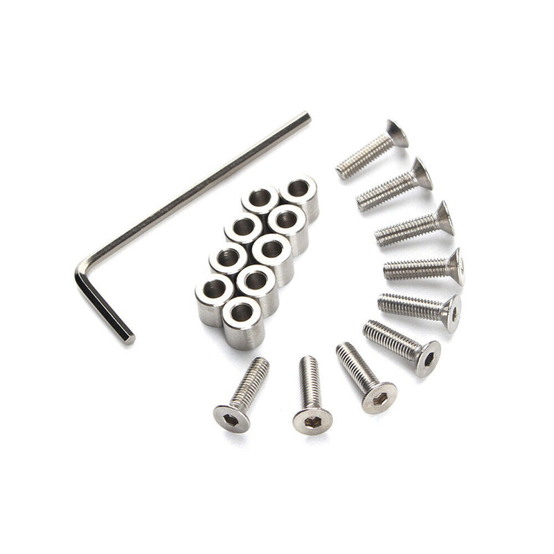1Set /9pcs 6x6x3mm Aluminum Spacer With 9pcs M3 Screws And Wrench As Gift