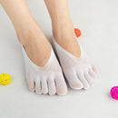 1 Pair Women Casual Invisible Socks, Non-Slip Five Finger Socks (Pink)