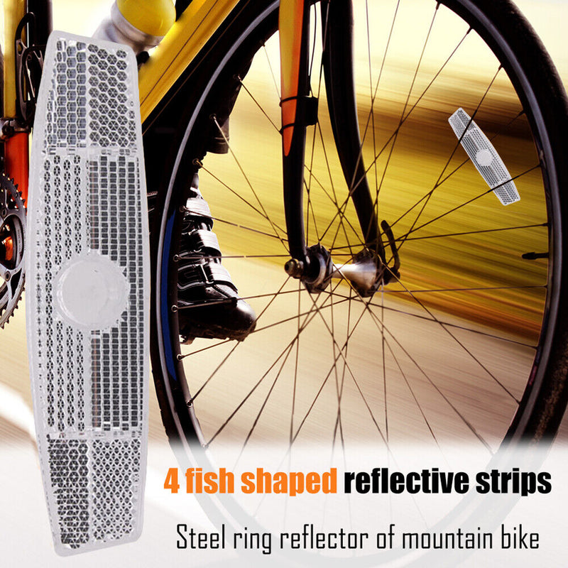 Mountain Bike Reflector Set MTB Bicycle Front Rear Reflectors Night Riding Newly