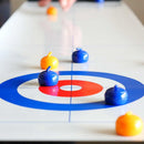 Foldable Tabletop Curling Game Family Board Game for Home School Travel