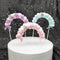 Wedding DIY Baby Shower Cloud Balloon Cake Topper Pompom Cloud Cake Flags