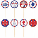 Fashion UK Party Decorations Queen Elizabeth Cake Toppers Platinum Jubilee