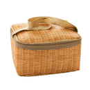 Portable Wicker Rattan Camping Picnic Bags Insulated Thermal Lunchbox Bag