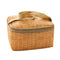 Portable Wicker Rattan Camping Picnic Bags Insulated Thermal Lunchbox Bag