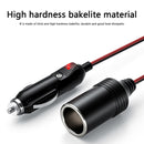 12V 24V Cigarette Lighter Extension Cord Male Plug to Female Socket (0.6m)