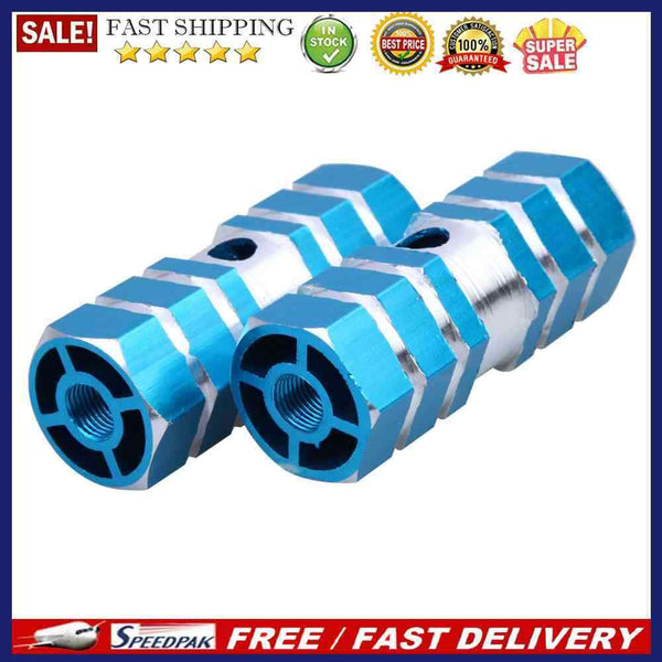 2pcs BMX Mountain MTB Bike Bicycle Alloy Axle Pedals Foot Stunt Pegs Blue